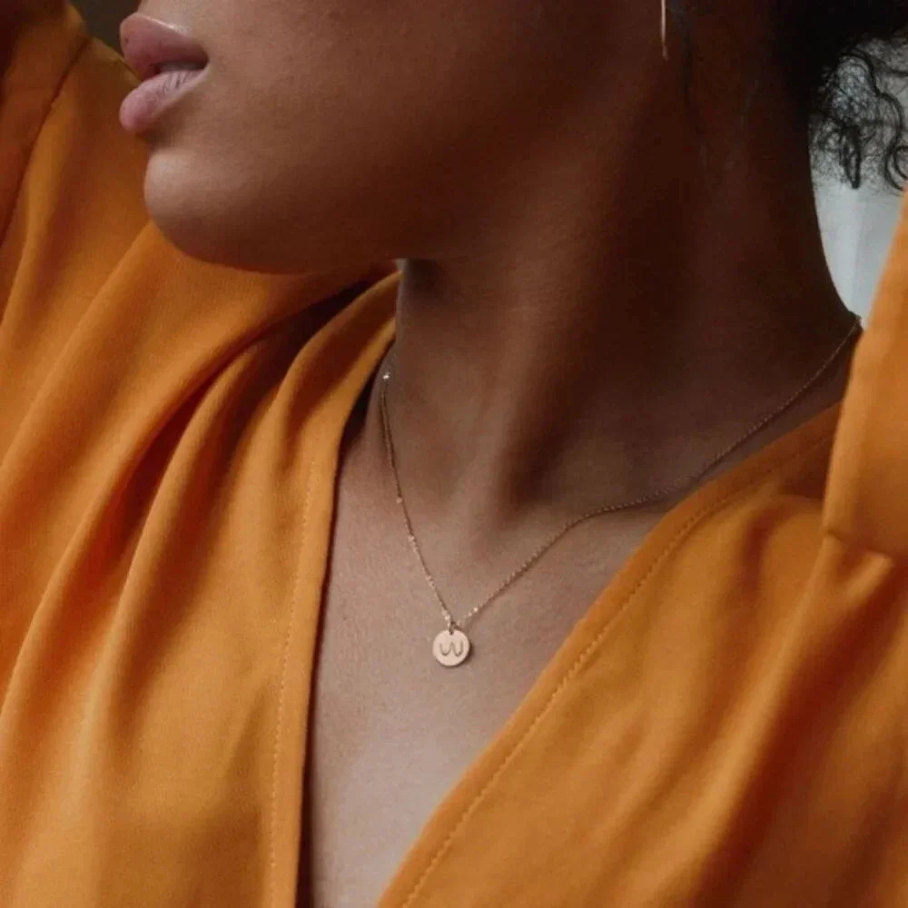Teardrop Boobs Body Positivity Charm Disc Necklace - Picture 2 of 7